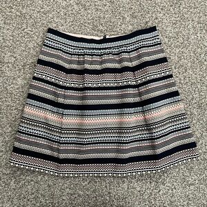 Patterned Pink, Blue, Black and White Skirt